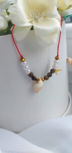 grafika bransoletki, muszla, kamienie naturalne, handmade, afirmacja