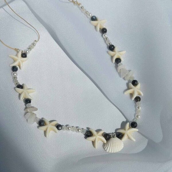 grafika naszyjnik ręcznie robiony, letnia kolekcja